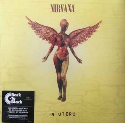 Nirvana - In Utero (Album, 1993): oprawa graficzna przedniej okładki