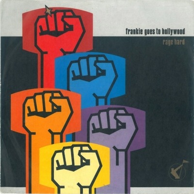 Frankie Goes To Hollywood - Rage Hard (Singiel, 1986): oprawa graficzna przedniej okładki