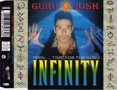 Guru Josh - Infinity (1990's...Time for the Guru) (Singiel, 1989): oprawa graficzna przedniej okładki