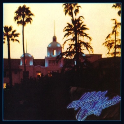 Eagles - Hotel California (Album, 1976): oprawa graficzna przedniej okładki