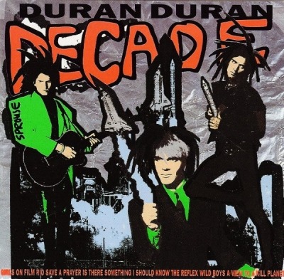 Duran Duran - Decade (Kompilacja, 1989): oprawa graficzna przedniej okładki