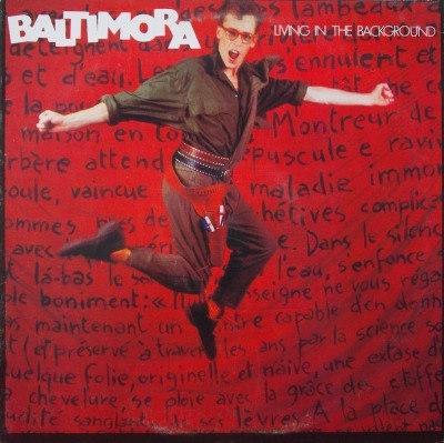 Baltimora - Living in the Background (Album, 1985): oprawa graficzna przedniej okładki