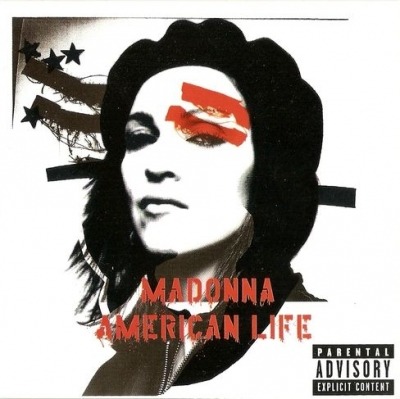 Madonna - American Life (Album, 2003): oprawa graficzna przedniej okładki