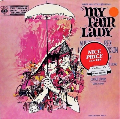 Audrey Hepburn, Rex Harrison - My Fair Lady (Album, 1964): oprawa graficzna przedniej okładki