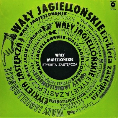 Wały Jagiellońskie - Etykieta Zastępcza (Album, 1981): oprawa graficzna przedniej okładki