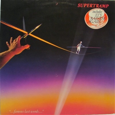 Supertramp - "...Famous Last Words..." (Album, 1982): oprawa graficzna przedniej okładki