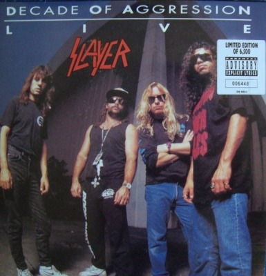 Slayer - Decade Of Aggression Live (Album, 1991): oprawa graficzna przedniej okładki