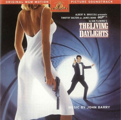 John Barry - The Living Daylights (Original MGM Motion Picture Soundtrack) (Album, 1987): oprawa graficzna przedniej okładki