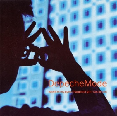 DepecheMode - World In My Eyes / Happiest Girl / Sea Of Sin (Singiel, 1990): oprawa graficzna przedniej okładki