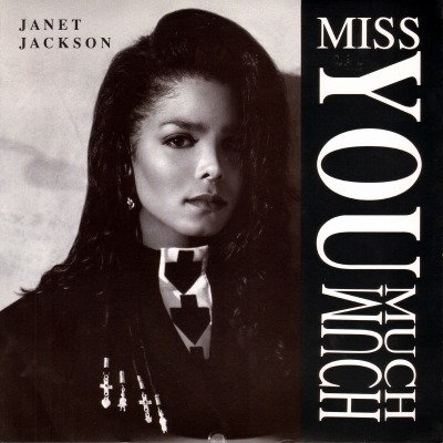 Janet Jackson - Miss You Much (Singiel, 1989): oprawa graficzna przedniej okładki