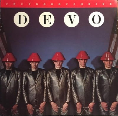 Devo - Freedom Of Choice (Album, Winyl, LP, ℗ 1980): oprawa graficzna przedniej okładki