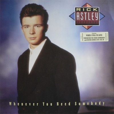 Rick Astley - Whenever You Need Somebody (Album, 1987): oprawa graficzna przedniej okładki