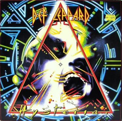 Def Leppard - Hysteria (Album, 1987): oprawa graficzna przedniej okładki