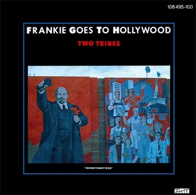 Frankie Goes To Hollywood - Two Tribes (Singiel, 1984): oprawa graficzna przedniej okładki