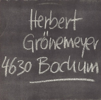 4630 Bochum - Herbert Grönemeyer (Winyl, LP, Album, ℗ © 1984 Niemcy, EMI #1C 066 1469051, 1469051) - przód główny