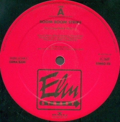 Fun - Boom Boom Strike (Singiel, Winyl, 12", 45 RPM, ℗ © 1995 Niemcy, Elm Street #74321 31194 1) - przód główny
