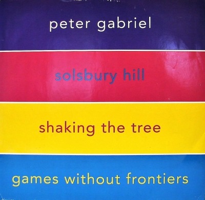 Solsbury Hill / Shaking The Tree / Games Without Frontiers - Peter Gabriel (Singiel, Winyl, 12", 45 RPM, ℗ © 1990 Wielka Brytania, Virgin #VST 1322) - przód główny