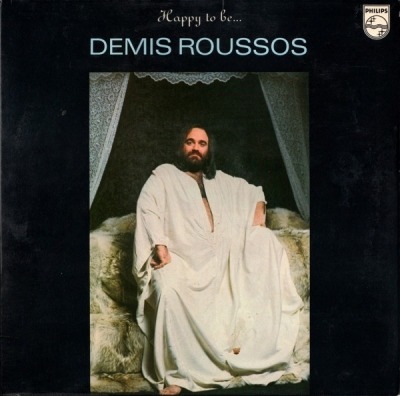 Happy To Be... - Demis Roussos (Winyl, LP, Album, Gatefold, ℗ © 1976 Wielka Brytania, Philips #9101 027) - przód główny