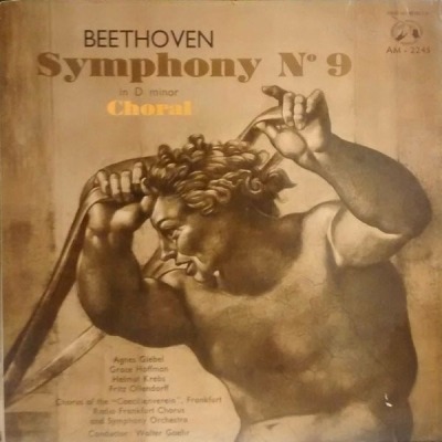 Symphony No. 9 - Beethoven / Radio Frankfurt Symphony Orchestra, Walter Goehr (Album, Winyl, LP, ℗ © 1962 Wielka Brytania, Concert Hall #AM-2245, AM 2245) - przód główny