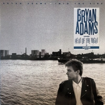 Into The Fire - Bryan Adams (Winyl, LP, Album, ℗ © 1987 Niemcy, A&M Records #393 907-1, 393907-1) - przód główny