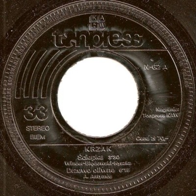 Ściepka - Krzak (Singiel, Winyl, 7", 33 ⅓ RPM, EP, ℗ © 1981 Polska, Tonpress #N-62) - przód główny