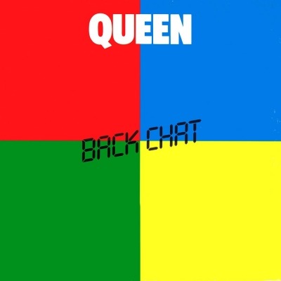 Queen - Back Chat (Singiel, 1982): oprawa graficzna przedniej okładki