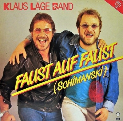 Faust Auf Faust (Schimanski) - Klaus Lage Band (Winyl, 12", Maxi-Singiel, 45 RPM, ℗ © 1985 Niemcy, Musikant, EMI #1C K 060 14 7086 6) - przód główny