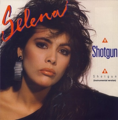 Selena - Shotgun (Singiel, Winyl, 12", 45 RPM, ℗ © 1988): oprawa graficzna przedniej okładki