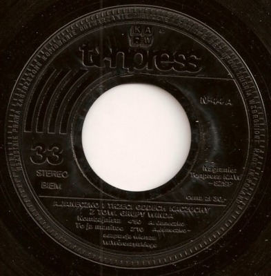 Kombajnista - Trzeci Oddech Kaczuchy (Singiel, Winyl, 7", EP, 33 ⅓ RPM, ℗ © 1981 Polska, Tonpress #N-44) - przód główny