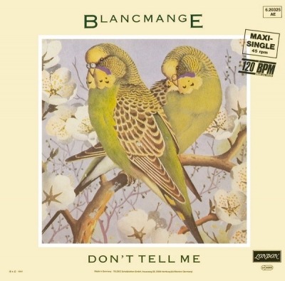 Don't Tell Me - Blancmange (Winyl, 12", 45 RPM, Maxi-Singiel, ℗ © 1984 Niemcy, London Records #6.20325, 6.20 325) - przód główny