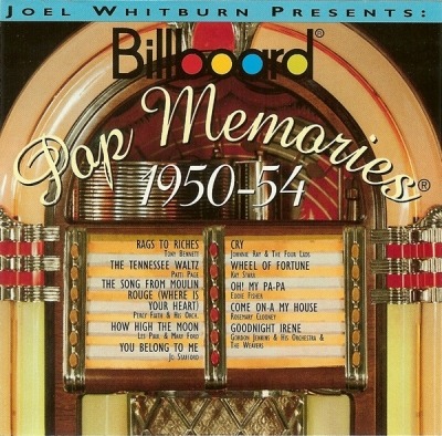 Billboard Pop Memories - 1950-54 - Różni wykonawcy (CD, Kompilacja, Remastering, ℗ © 1994 Stany Zjednoczone, Rhino Records #R2 71579) - przód główny