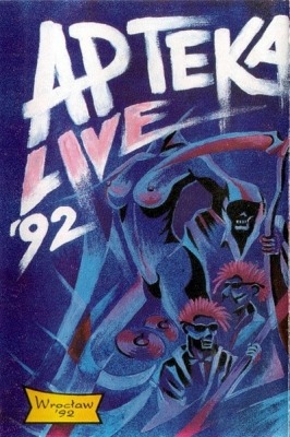 Live '92 - Apteka (Kaseta, Album, Nieoficjalne wydanie, ℗ © 1993 Polska, Yumi Records, Silverton #none, ST11-92) - przód główny