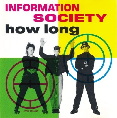 Information Society - How Long (Singiel, 1990): oprawa graficzna przedniej okładki