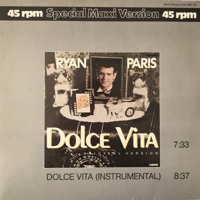 Dolce Vita (Original Version) - Ryan Paris (Winyl, 12", Maxi-Singiel, 45 RPM, Paper labels, ℗ © 1983 Niemcy, Carrere #815 396-1, 815 396-1 [Y]) - przód główny