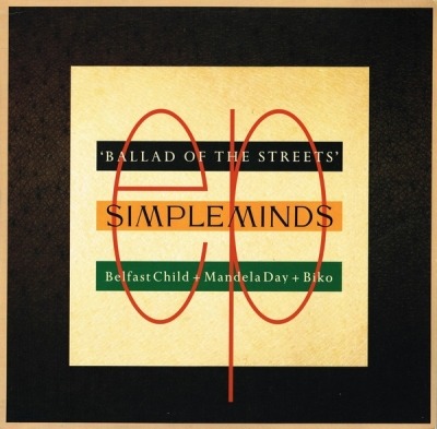 Ballad Of The Streets - Simple Minds (Singiel, Winyl, 12", 45 RPM, EP, ℗ © 1989 Europa, Virgin #611 998, 611 998-213, SMXT3) - przód główny