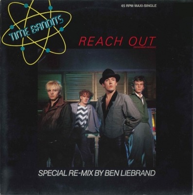 Reach Out (Extended Version) - Time Bandits (Winyl, 12", 45 RPM, Maxi-Singiel, ℗ © 1984 Europa, CBS #CBSA 12.4001, CBS A 12-4001) - przód główny