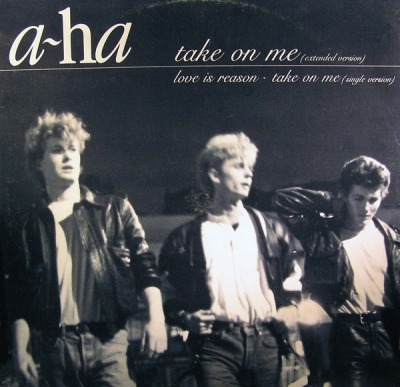 a-ha - Take On Me (Extended Version) (Singiel, 1985): oprawa graficzna przedniej okładki
