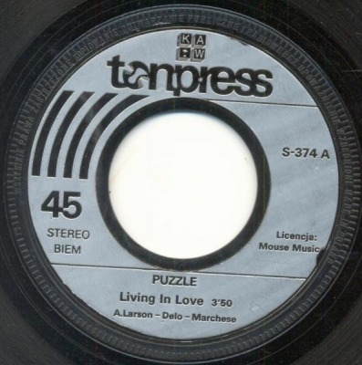 Living In Love /  Disco Hop Part 1 - Puzzle (Winyl, 7", 45 RPM, Singiel, ℗ 1979 Polska, Tonpress #S-374) - przód główny