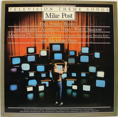 Television Theme Songs - Mike Post (Winyl, LP, Album, ℗ © 1982 Wielka Brytania, Elektra #K 52372, E1 60028) - przód główny
