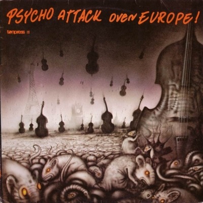 Psycho Attack Over Europe! - Różni wykonawcy (Winyl, LP, Kompilacja, ℗ 1985 © 1987 Polska, Tonpress #SX-T 77) - przód główny