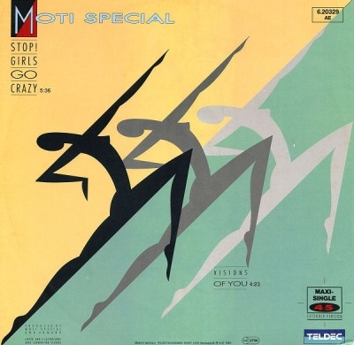 Stop! Girls Go Crazy (Extended Version) - Moti Special (Winyl, 12", Maxi-Singiel, 45 RPM, ℗ 1985 © 1984 Niemcy, TELDEC #6.20 329, 6.20329 AE) - przód główny