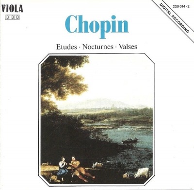 Etudes - Nocturnes - Valses - Chopin (CD, Album, ℗ © 1992 Szwajcaria, Viola #220 014-2) - przód główny