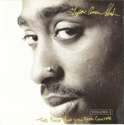 The Rose That Grew From Concrete Volume 1 - Tupac Shakur (CD, Kompilacja, Reedycja, ℗ 2000 Europa, Amaru Entertainment, Interscope Records #490 813-2) - przód główny