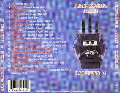 Dovenskab heldig restaurant Jean Michel Jarre - Rarities 3 (Kompilacja, CD, Nieoficjalne wydanie, ℗ ©  1997, Niemcy) - Winyle Online
